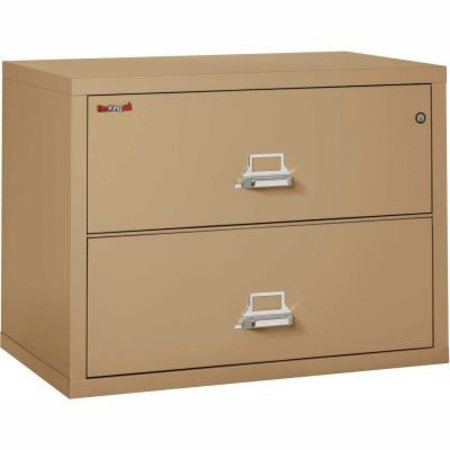 FIRE KING Fireking Fireproof 2 Drawer Lateral File Cabinet - Letter-Legal Size 37-1/2"W x 22"D x 28"H - Sand 23822CSA